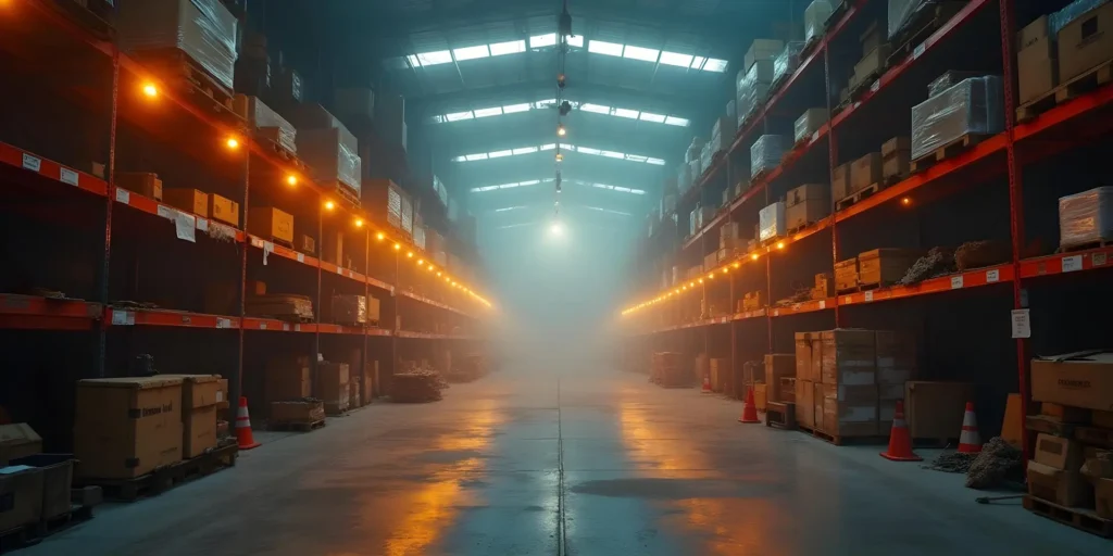 Warehouse being cleared with our commercial clearance service in Bedfordshire.