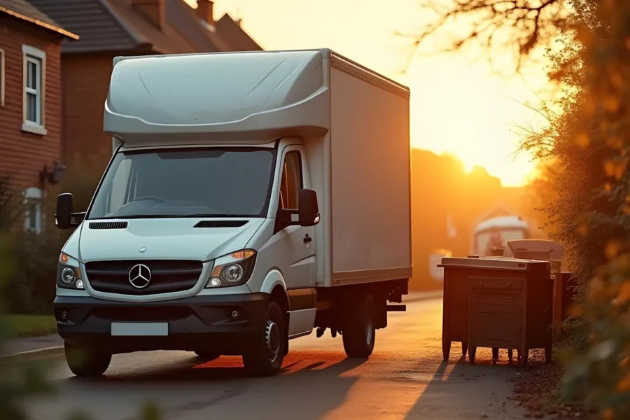 Bedford House Clearance van removing unwanted furniture from a house in Bedford.